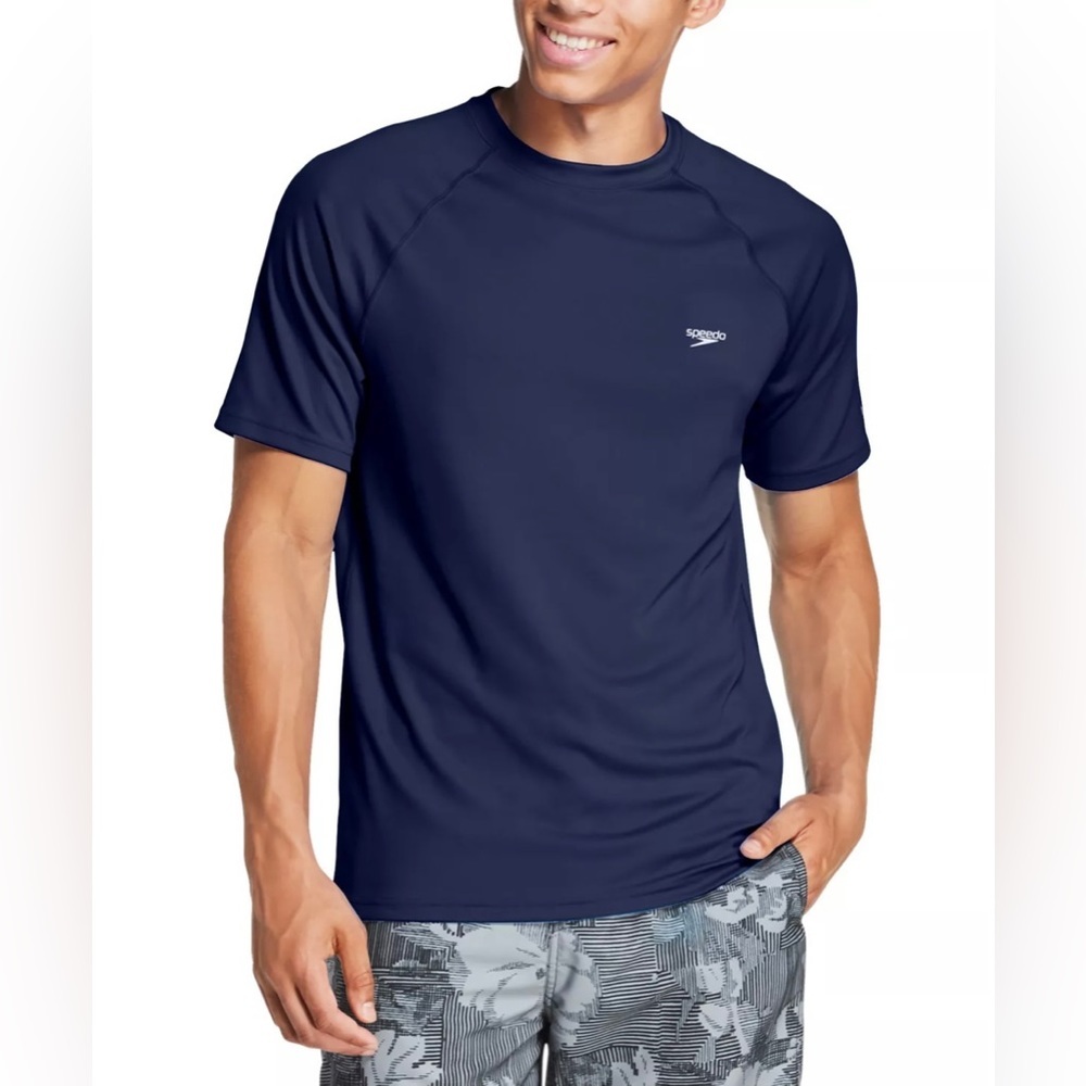 Mens Speedo Authentics Peacoat Tshirt Small NWT